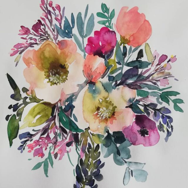 Loose Floral Watercolor ##loose #floral #watercolor  Watercolor flowers  paintings, Loose watercolor flowers, Watercolor flowers tutorial